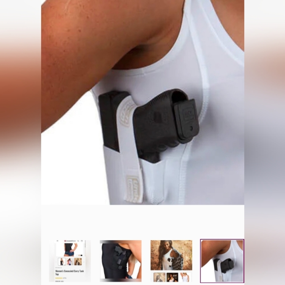 UnderTech  UNDER COVER  EPLC  WHITE CREW Sz MED CONCEAL CARRY - Picture 3 of 16